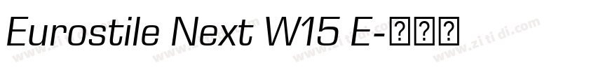 Eurostile Next W15 E字体转换